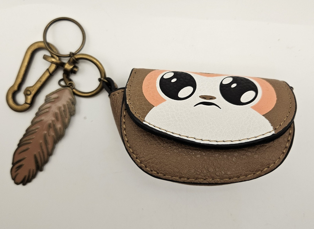 Bioworld Star Wars Episode 8 Porg Mini Pouch Keychain Feather Bag Charm 4.5"